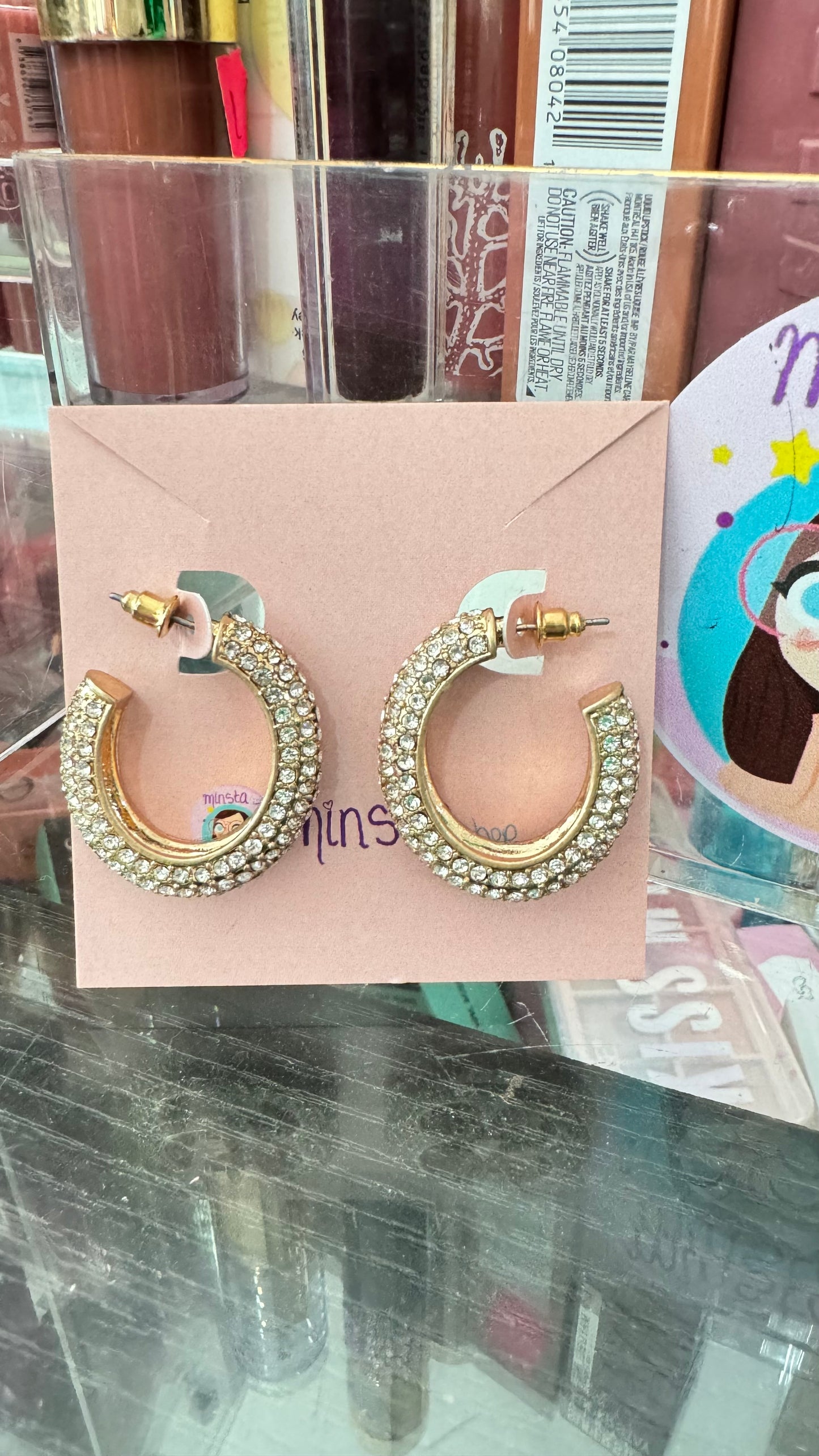 Medium golden hoops