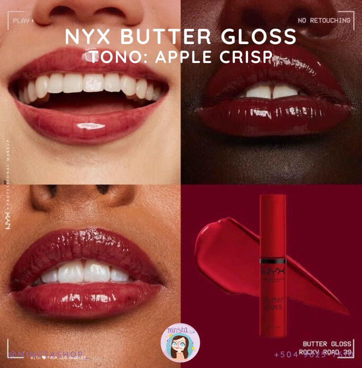 NYX Professional Makeup Butter Gloss, Non-Sticky Lip Gloss, Apple Crisp