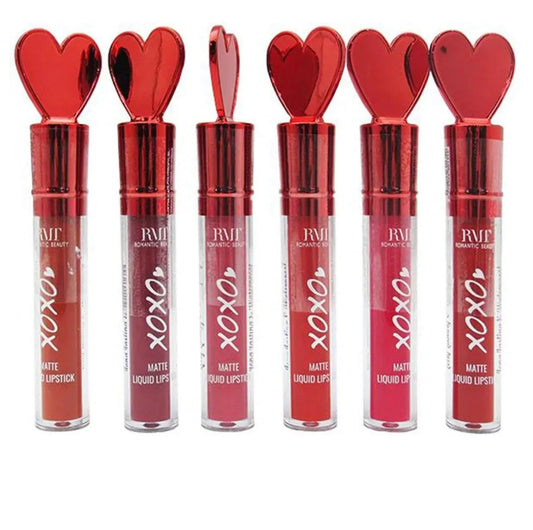 Lápiz labial líquido mate tonos rojos, larga duración e impermeable xoxo