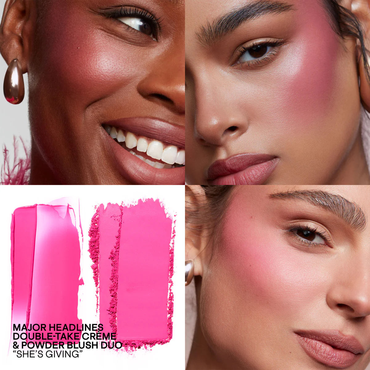 MAJOR HEADLINES DOUBLE-TAKE CRÈME & POWDER BLUSH DUO Patrick Ta -She’s Giving