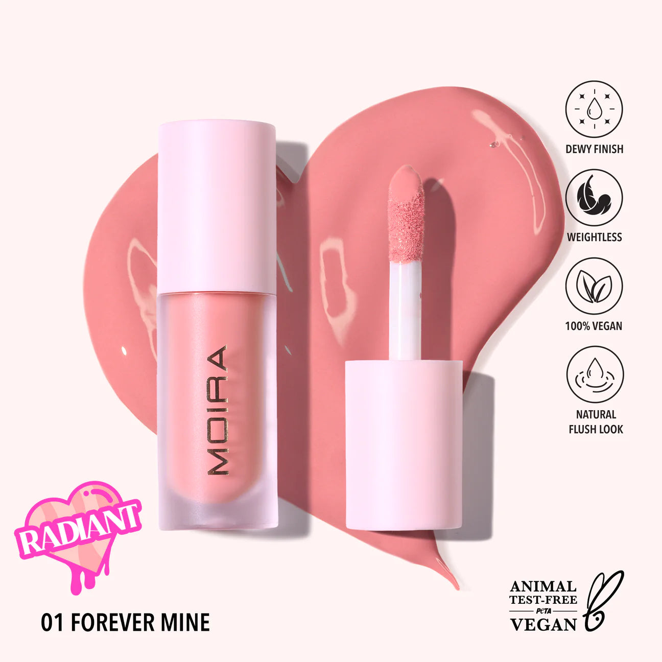 Moira Love Steady Liquid Blush (001, Forever Mine)