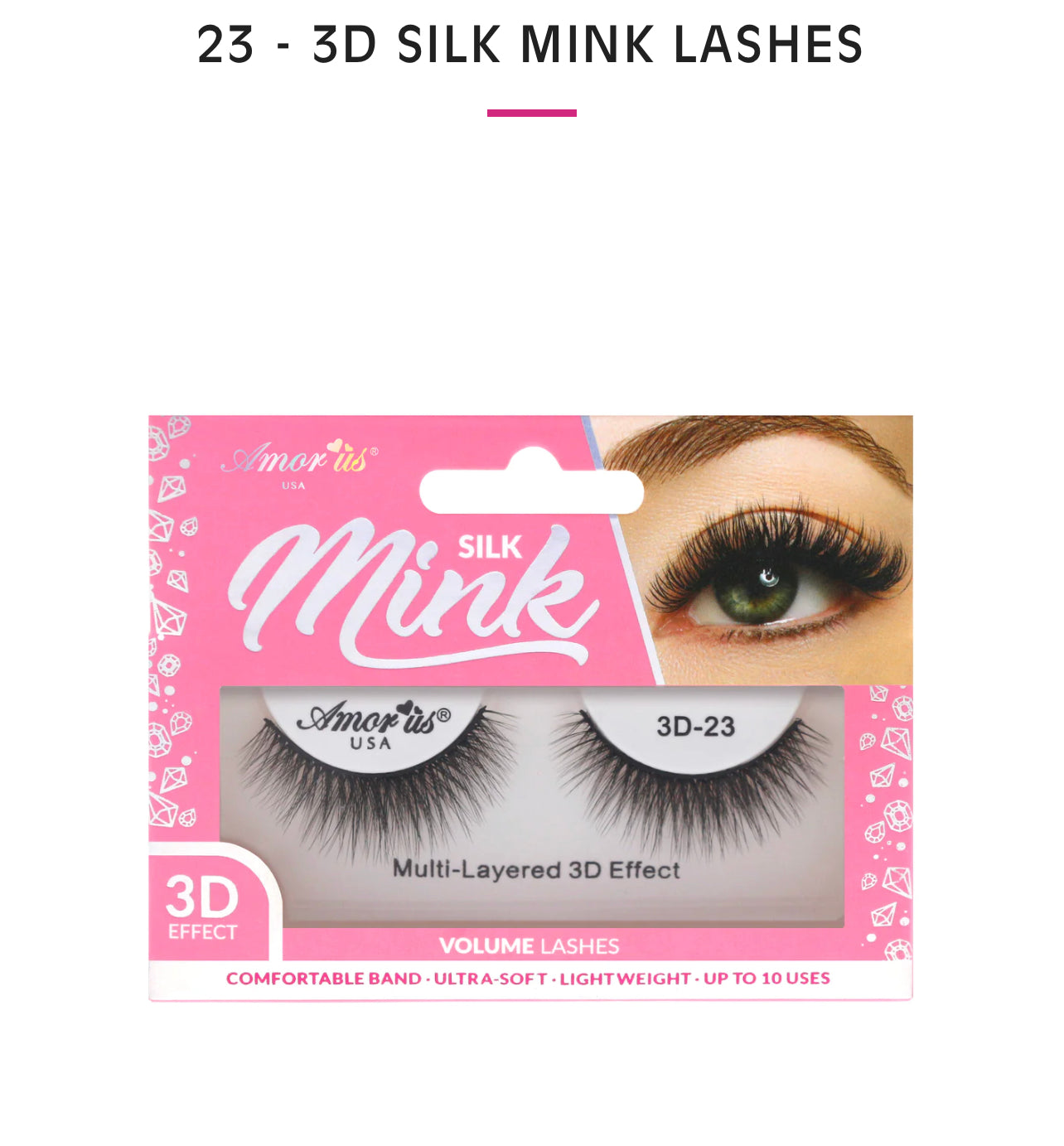 Amor Us 23 - 3D SILK MINK LASHES