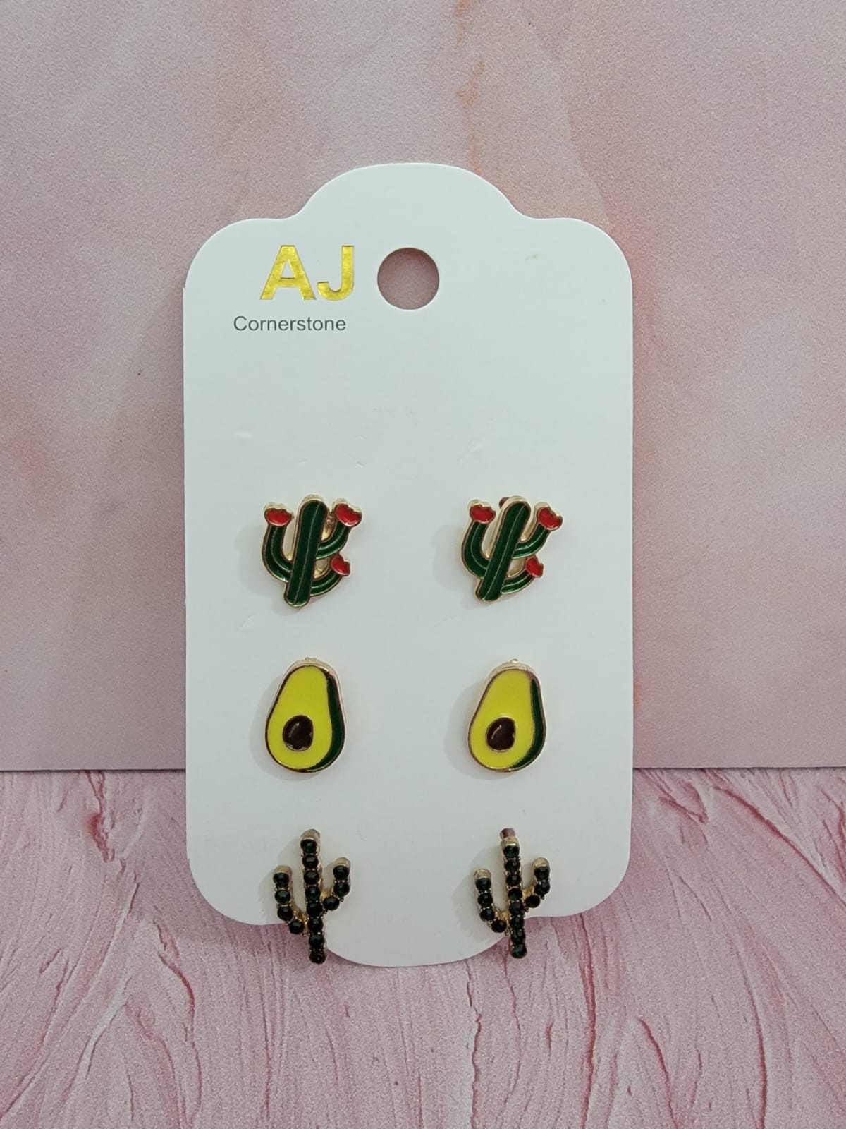 Cactus set de 3 pares de aritos