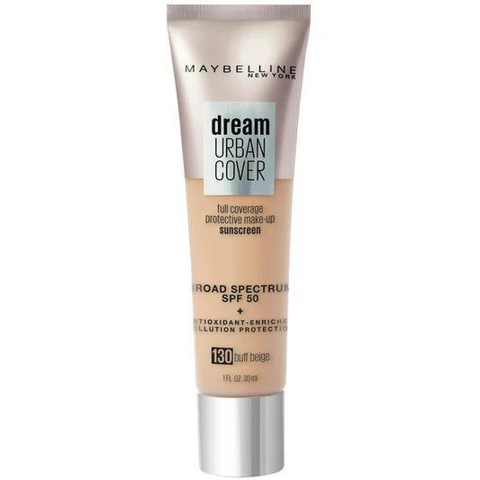 Maybelline Dream Urban Cover Liquid Foundation Makeup, SPF 50