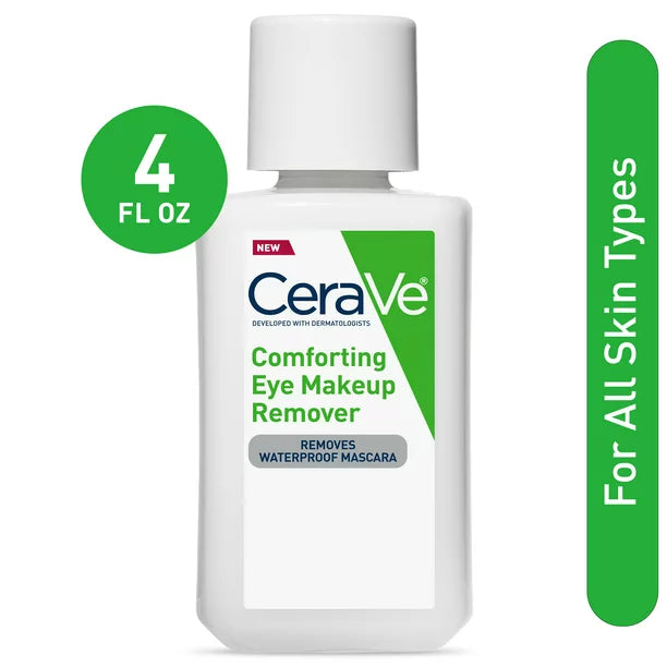 CeraVe Eye Makeup Remover, Waterproof Makeup Remover with Hyaluronic Acid and Ceramides,