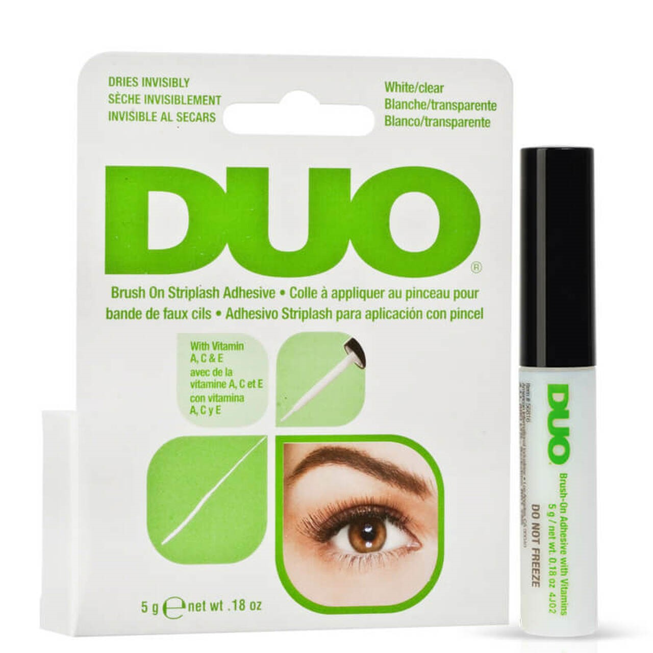 DUO BRUSH ON STRIPLASH ADHESIVE WHITE/CLEAR