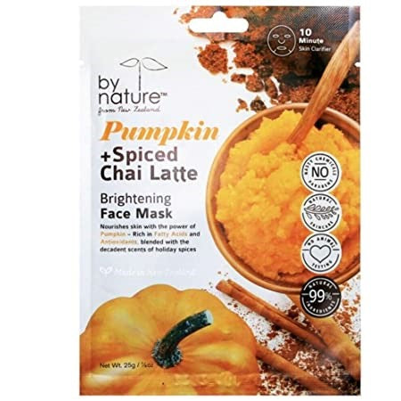 By Nature  Pumpkin + Spiced Chai Latte Mask Face