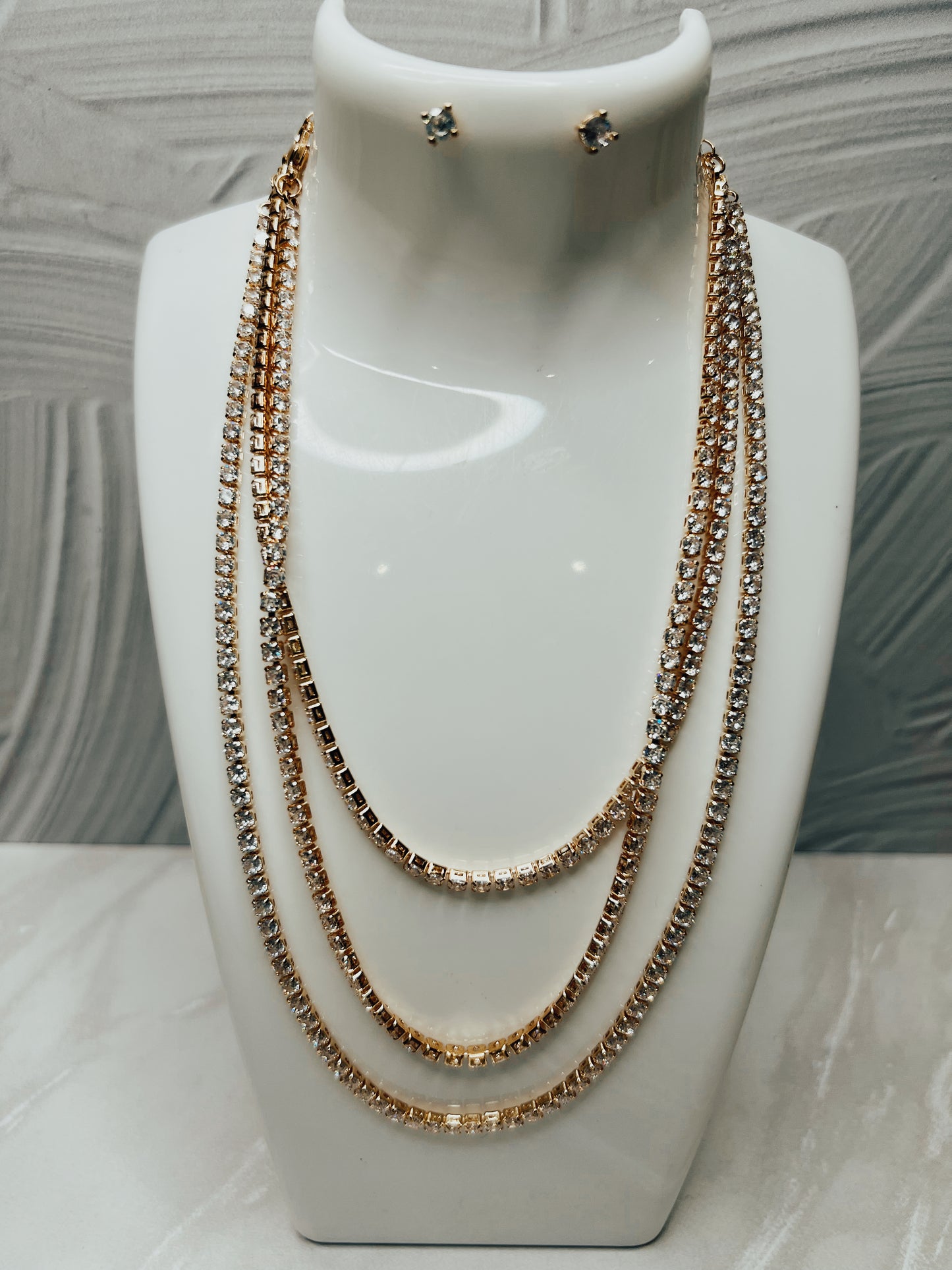 3 piece gold necklace