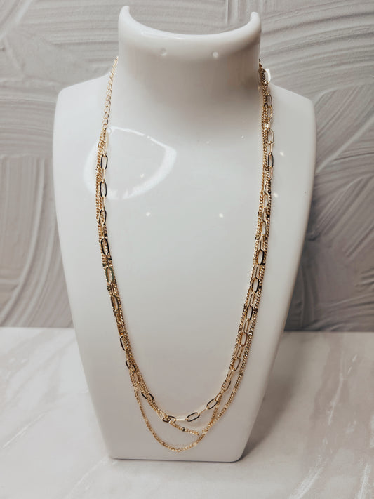 3 piece gold necklace